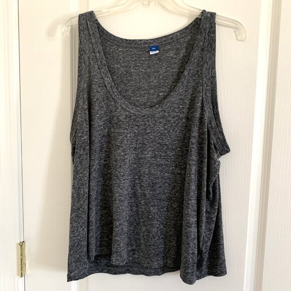 Old Navy EveryWear Linen Blend Tank Top Scoop Neck Sleeveless Gray Size XXL - Picture 4 of 5